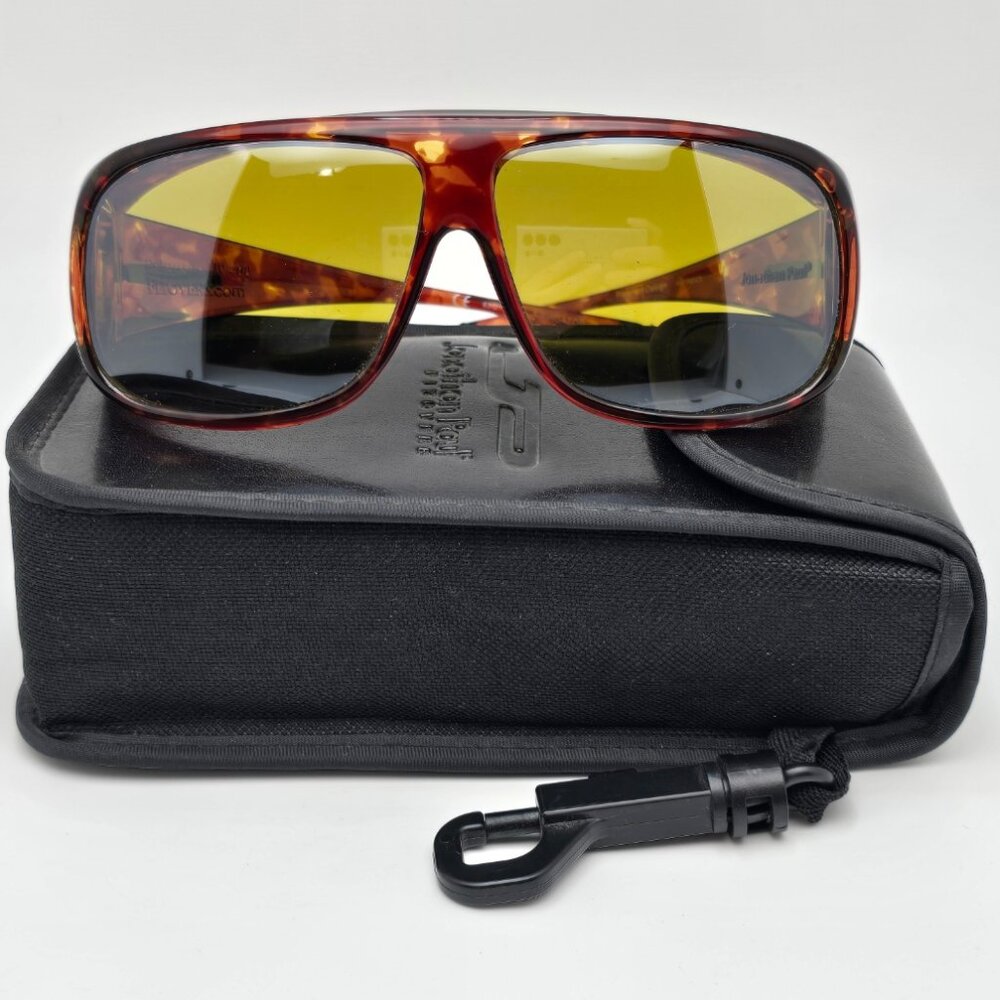 *SOLD* Jonathan Paul Fitovers Navigator Tortoise Frame Yellow Lens Sunglasses
